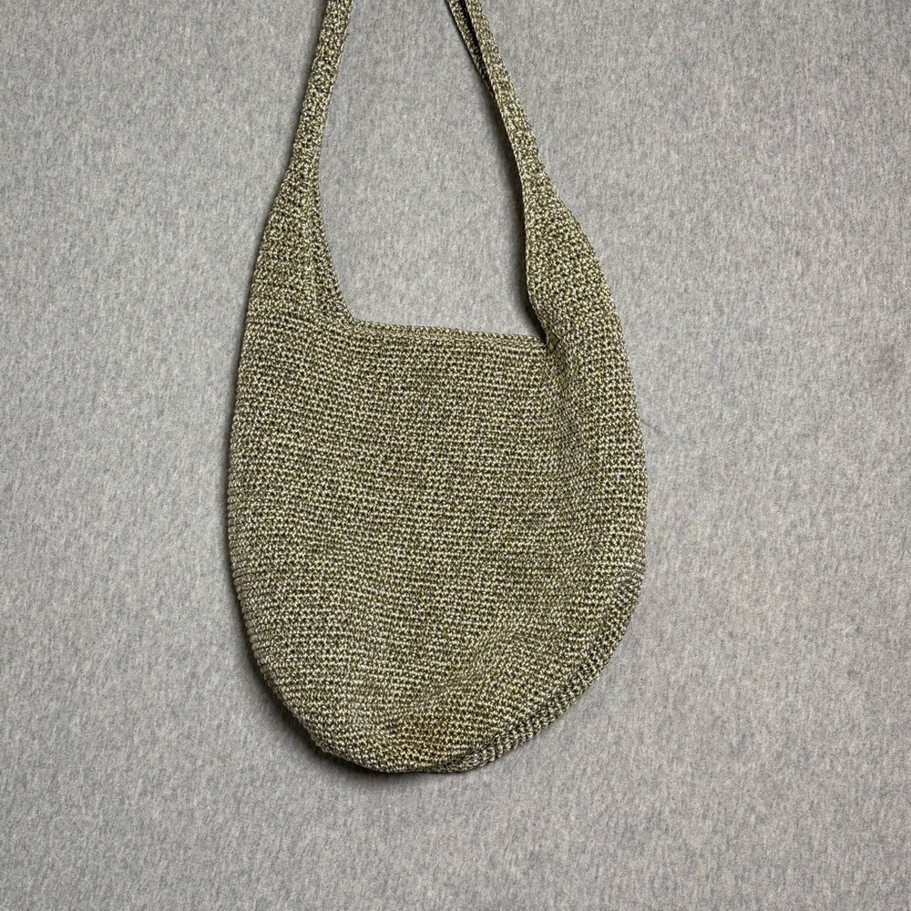 The Sak 120 Hobo Bag Women Tan Brown Knit Crochet Large Shoulder Bag Boho Pocket - Picture 8 of 12